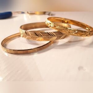 Gold Plate Bangles Filigree